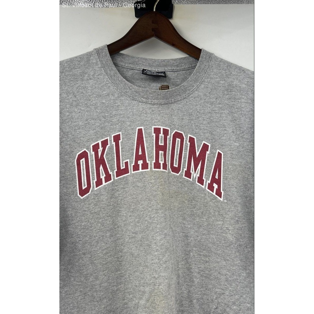 Steve & Barrys Oklahoma Sooners Logo Tee Shirt Men's XL Grey